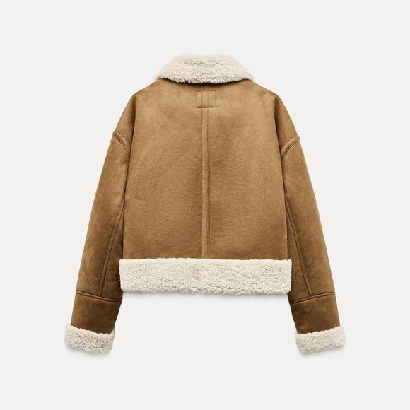 Zara DOUBLE-FACED CENTERED ZIPPER JACKET - Picture 3 of 10